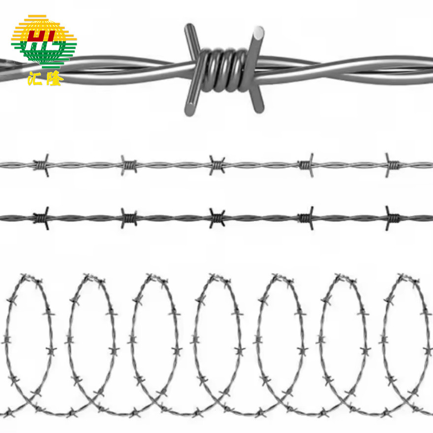 Coated Hot Dipped Galvanized Barbed Wire Customizable Length Per Coil 10-200m