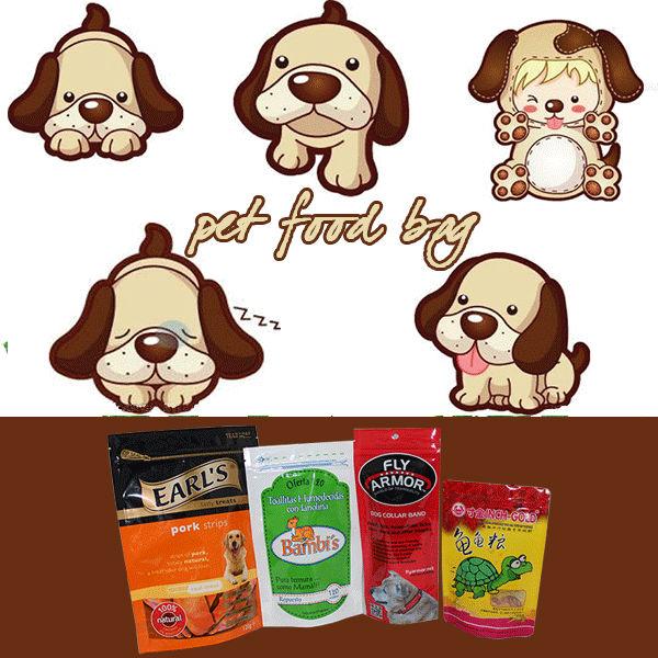 Laminated Stand Up Side Gusset Pouch , Plastic Dog Food Packaging Bag With Zipper
