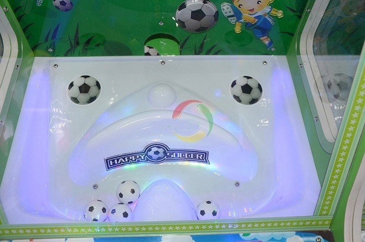 Theme Park Kiddie Ride Machines / Coin Operated Ball Shooting Happy Baby Football Soccer Game Machine