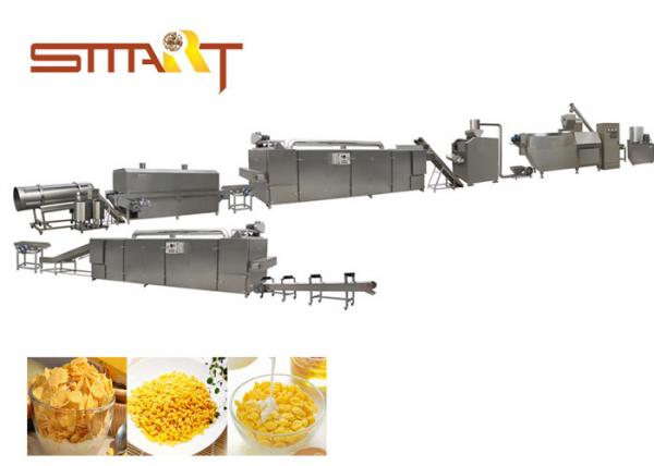 Quality Instant Corn Flakes Production Line / Breakfast Cereal Machine 100kg/Hr for sale