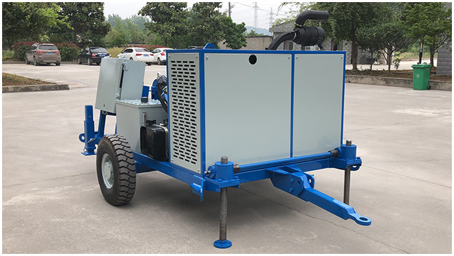 ISO Blue Color Underground Machine 49.2hp 100kN Hydraulic Puller