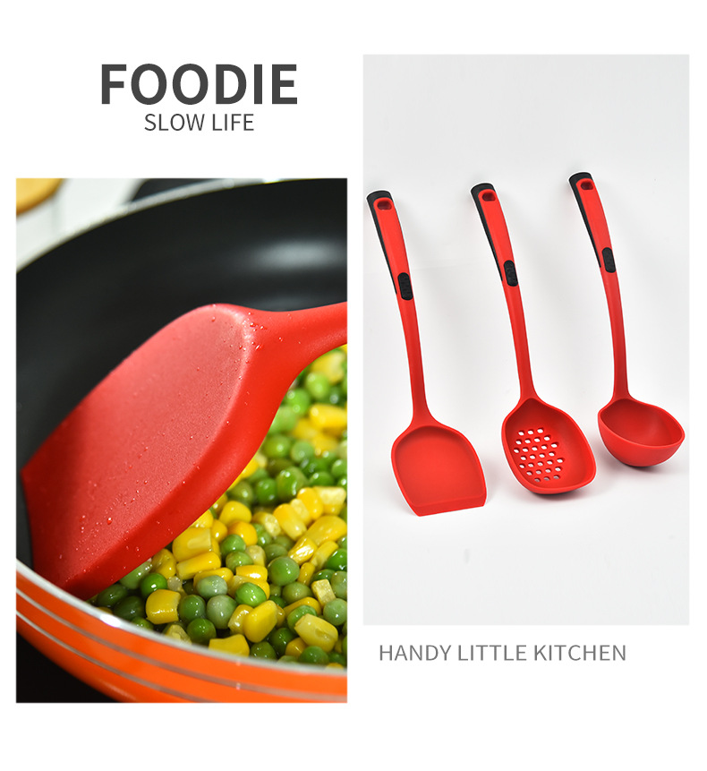 BPA Free 5 Pieces Silicone Spatula Kitchenaid Cooking Utensils Set Heat Resistant