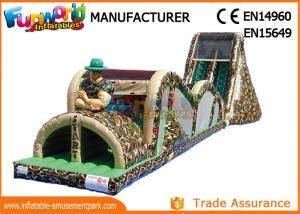 China Indoor Or Outdoor Mega Inflatable Assault Course With Digital Painting wholesale
