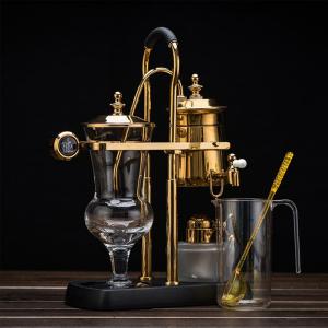China Stainless Steel Gold Alcohol Lamp Syphon Siphon Espresso Coffee Pot Coffee Maker wholesale