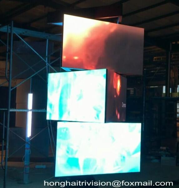 Quality 3d display board advertising spinning led billboard prices for sale