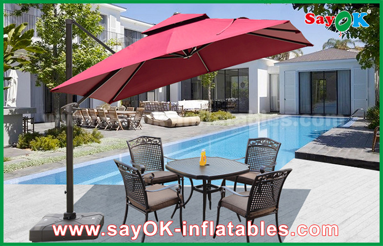 Camping Canopy Tent Custom Print 300cm Banana Hanging Sun Beach Umbrella For Outdoor Garden