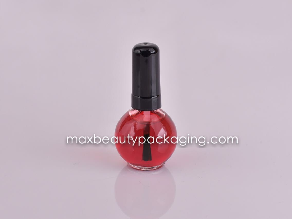 shiny black nail polish cap nail polish flat brush nail polish glass bottle 16ml nail polish plastic cosmetic packaging