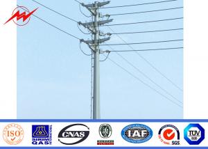 China Outdoor Tapered Transmission Line Steel Power Pole with Channel Steel Cross Arm wholesale