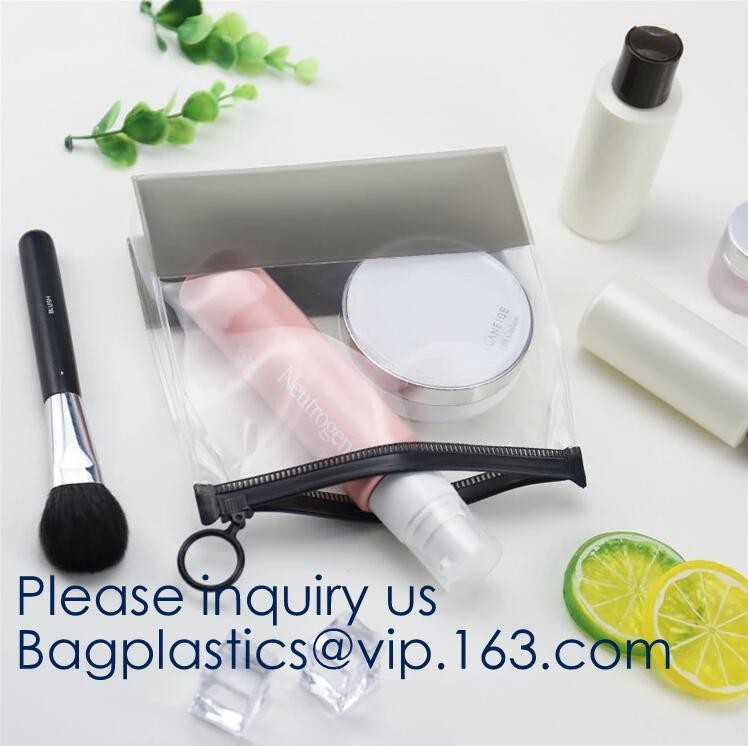 Frosted Plastic EVA Garment Packing Bag Suit Clothes Bags With zipper slider,Luxury design EVA cosmetic packaging bag wi
