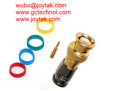 BNC Coaxial Connector BNC male Compression connector gold plated 50ohm for RG6 Coax Cable premium quality