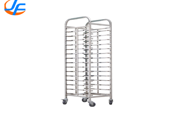 RK Bakeware China Foodservice NSF 15 Tiers Stainless Steel Bread Cooling Rack Oven Baking Tray Rack Tray Trolley
