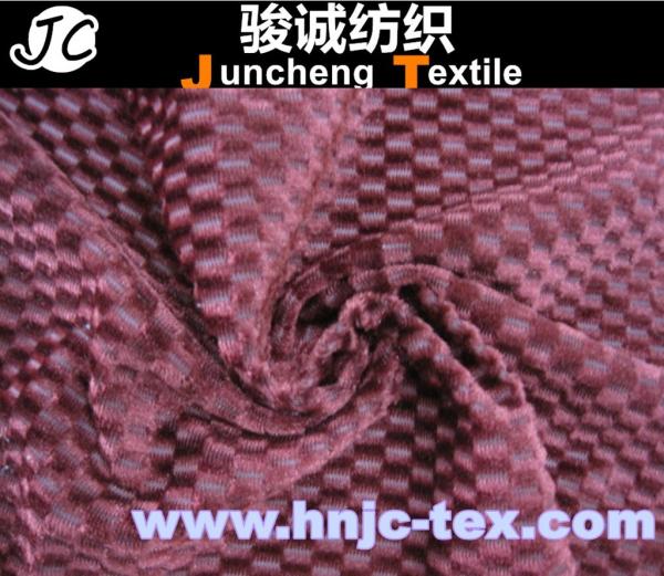 2015 Pineapple print fabrics with small checks French Velvet fabric for sofa/