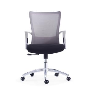 China Modern Office Furniture Middle Back Mesh Back Fabric Seat Swivel Office Chair wholesale