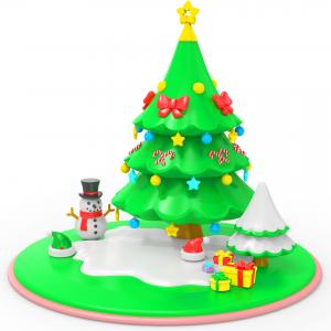 China Silicone Rubber Christmas Tree Stacking Toy, Infant Kids Gift Color Recognition Educational Puzzle Toy on sale