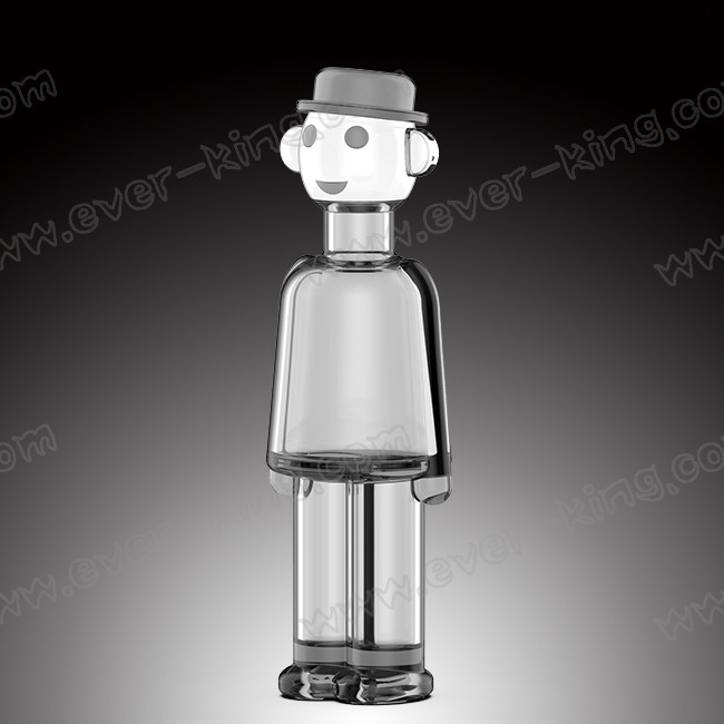 Acrylic Plastic Crystal Head Shaped Wine Bottle Stopper Custom Design