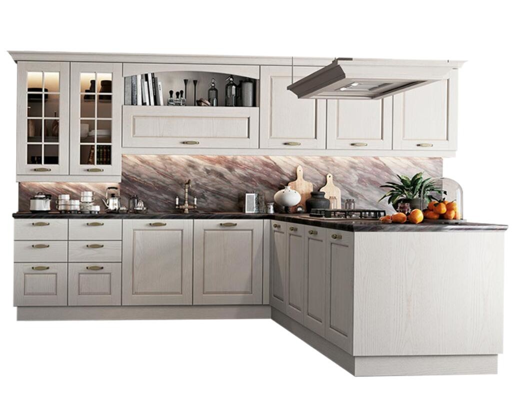 Luxury Antique Classic Kitchen Cabinet 3C Certified For Home Furniture