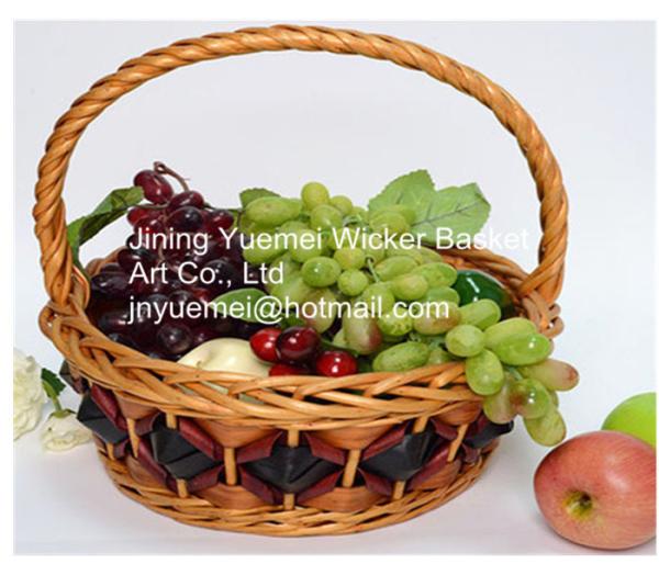 Quality 2016 wicker handle basket wicker fruit basket bamboo for sale