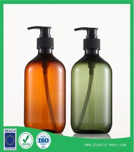 China 500 ml brown shampoo empty bottle plastic pump bottles for shampoo wholesale