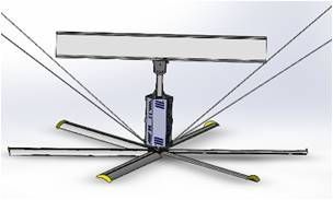 Large Hvls Industrial Ceiling Fan Application in Inner Basketball Sports Center