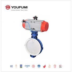 China PTFE Lined Industrial Butterfly Valves 150LBS PN16 Petrochemical Use on sale