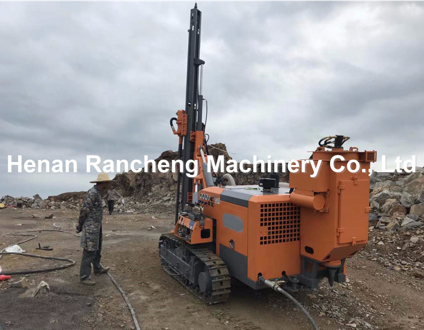 22m Depth Hydraulic Integrated DTH Drilling Rig Machine 264HP Diesel Engine