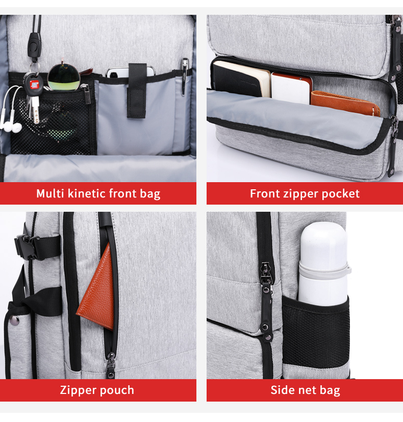 Brand new design custom logo multifunctional men business travel bag anti theft waterproof Laptop Backpack