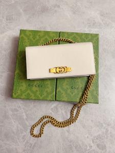 China Light Pink Leather Mini Designer Purses Gucci Python Wallet On Chain WOC With Interlocking G wholesale