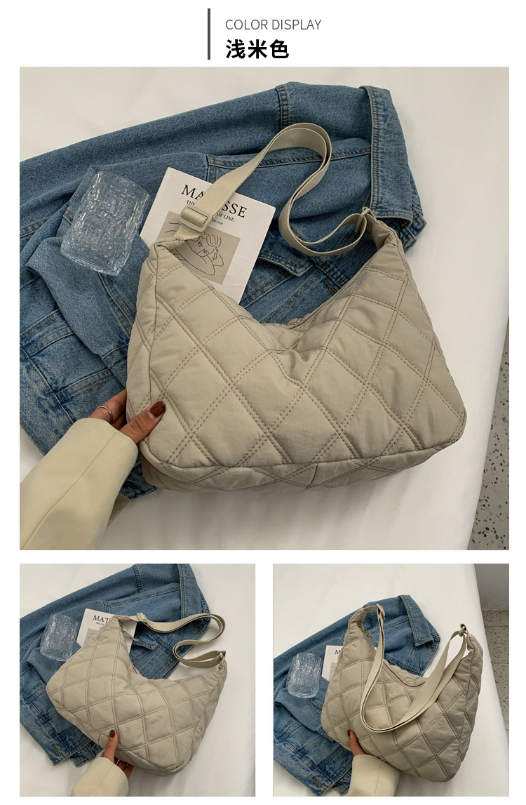 Winter messenger bag women dumpling bag lightweight small shoulder armpit bag