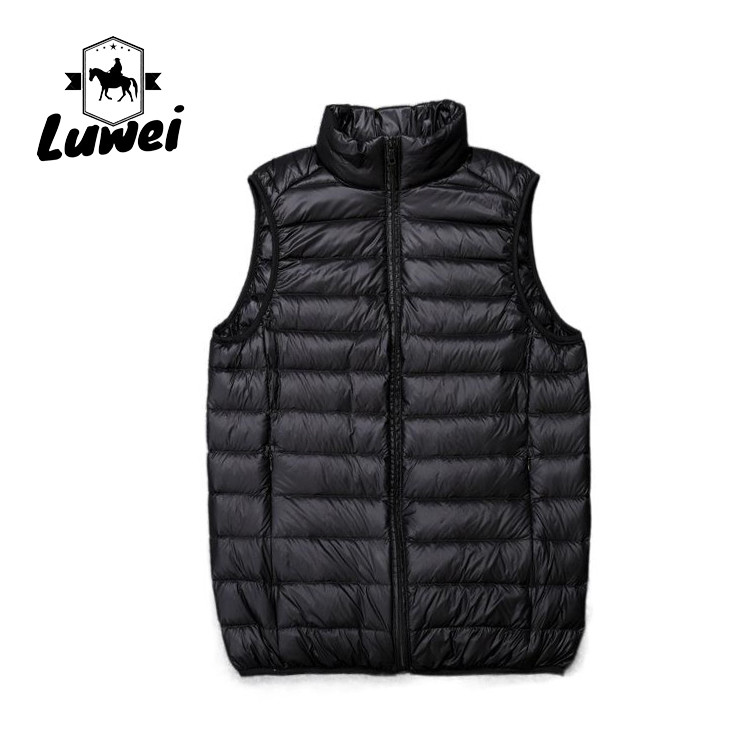 China Customized Knit Casual Winter Large Size Polyester Utility Light Compression Cotton Slim Men Vest with Pockets wholesale