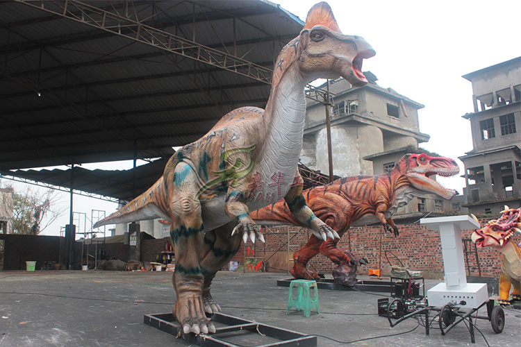 Park Animal Realistic Animatronic Dinosaur Kiddie Remote Control Walking Rides