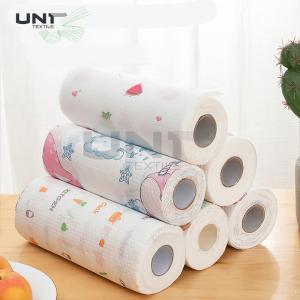 China High Quality Lazy Fabric 100% Viscose / PP Customized Printing Non-woven Interlining Kitchen Cleaning Cloth Chinese sale wholesale