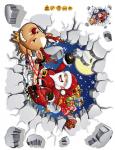 Santa Claus Christmas Wall Stickers Removable 3D View Art PVC Visual Effect