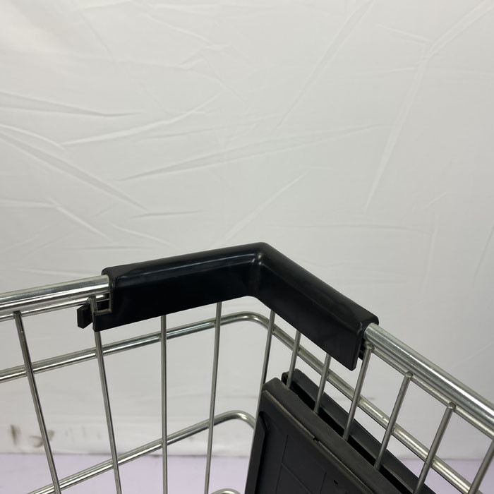 American Style Metal Grocery Shopping Trolley 110Kgs Loading Capacity With Logo Advertising Version
