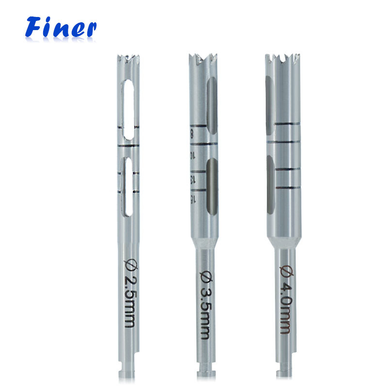 Length 13/15mm Dental Implant Tools Trephine Burs Stainless Steel