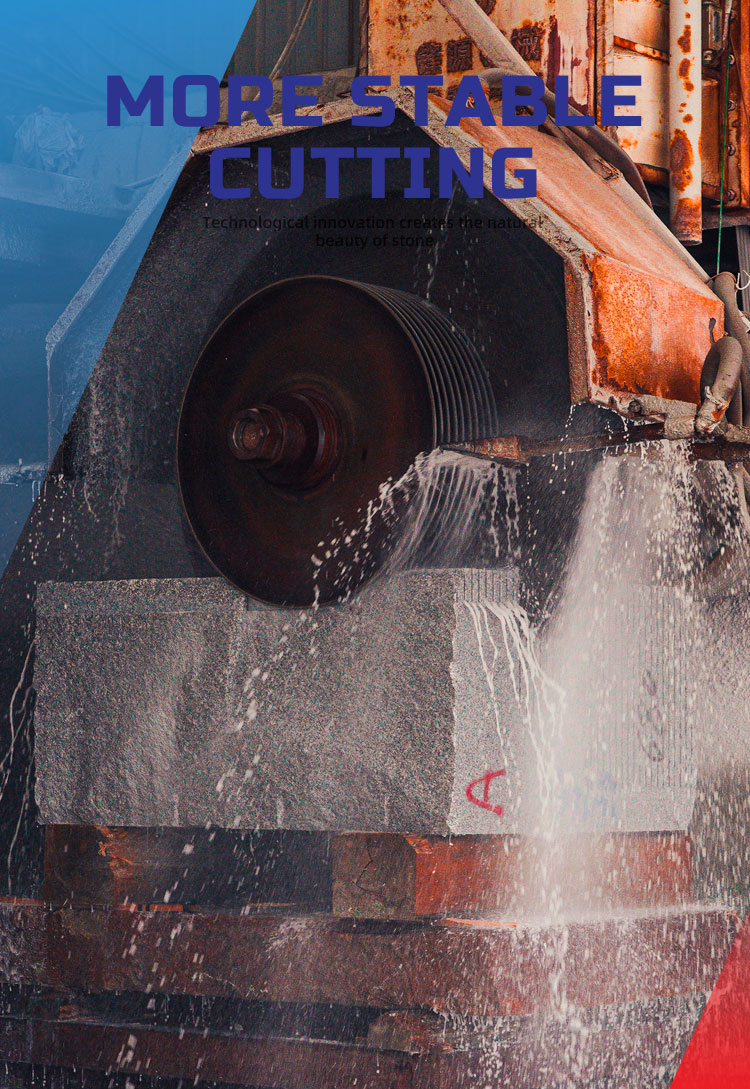 Single Arm Multi-blade Stone Cutting Machine for Red Granite Block Profiling