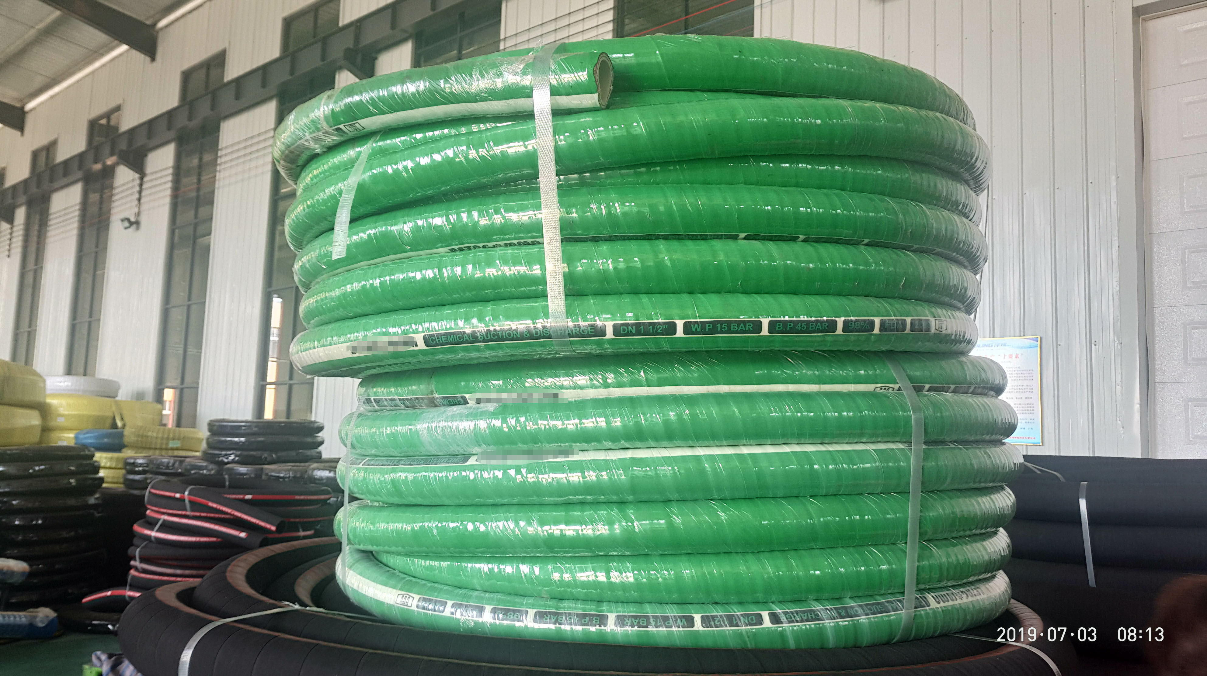 EPDM Rubber UHMWPE Flexible Chemical Hose Acid Alkaline Resistant