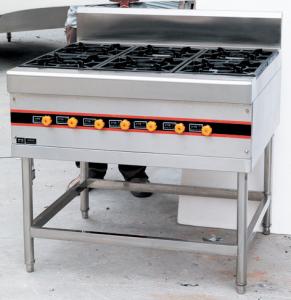 China Floor Type LPG Gas Cooking Range / Gas Burner Range BGRL-1280 For Restaurant wholesale