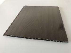 China High Glossy Printing Dark Wood Wall Paneling , Black Plastic Wall Panels For Ceiling / Wall wholesale