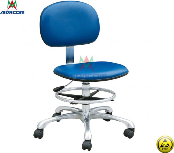 Black Laboratory 430 X 400mm Chrome Plating Feet ESD Chairs