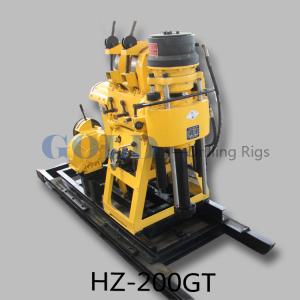 China 200m depth 75mm diameter portable Core Drilling Rig HZ-200GT wholesale