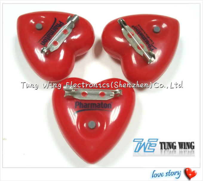 Heart Shaped Flashing LED Badges For Festival gifts or Party Flashing Items 3
