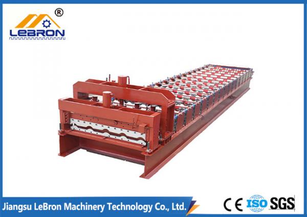 Quality Red color Factory directly supply Color Steel Glazed Tile Roll Forming Machine CNC Control Automatic 2018 new type for sale