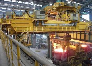 China Steel Plant Ladle Metallurgical Double Girder Overhead Bridge Crane EOT Crane 75ton on sale