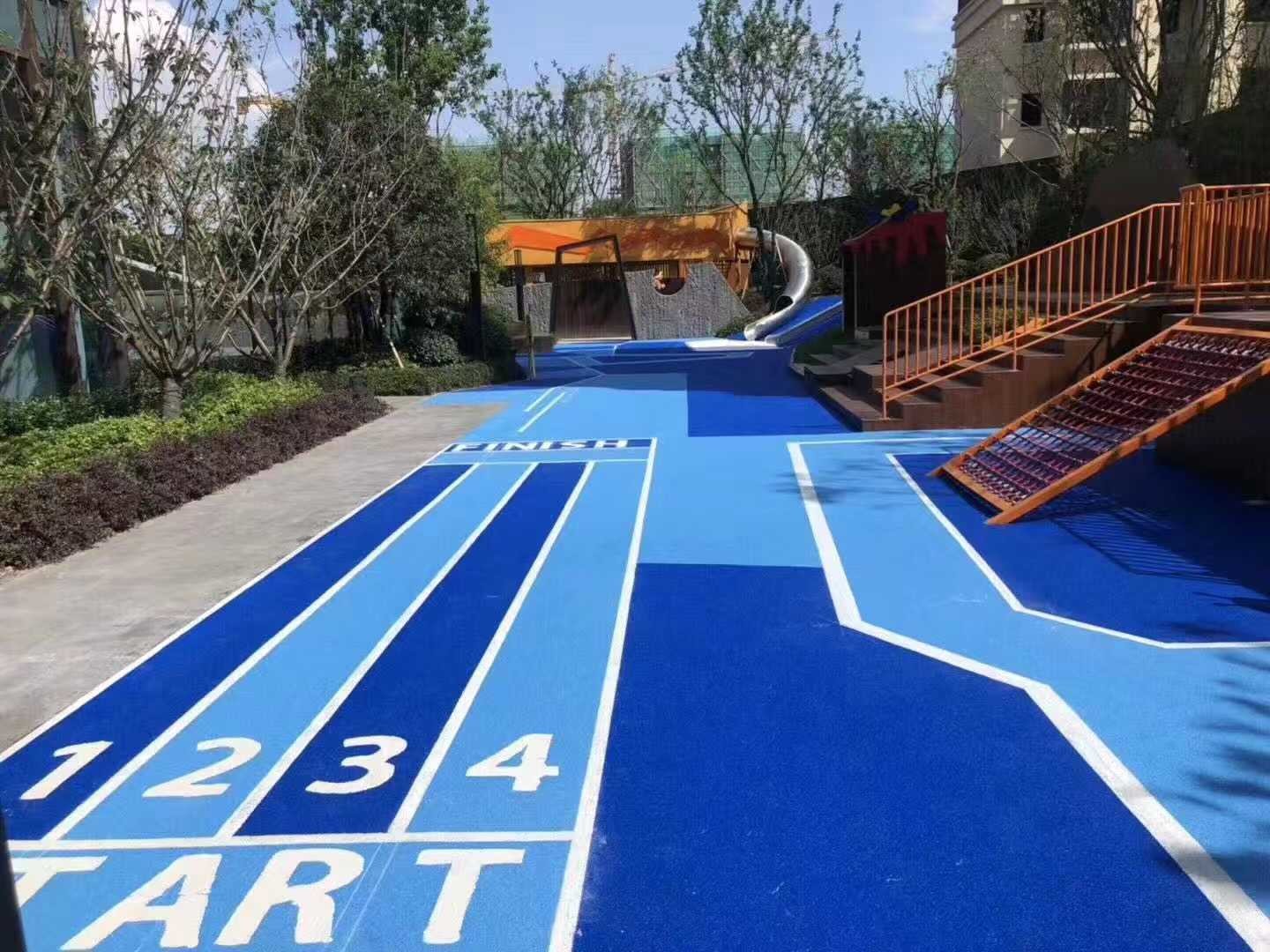 Anti Aging EPDM Synthetic Rubber Running Track Material Playground Edge Rubber