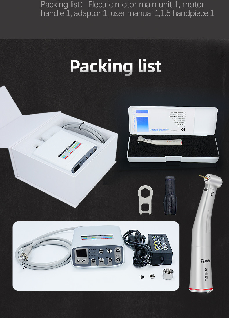 110V 220V Dental Laboratory Equipments Electric Motor With 1:5 Handpiece