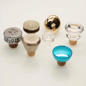 China SGS Liquor Bottle Closures Glass Bottle Stopper With Synthetic Cork Natural Cork on sale