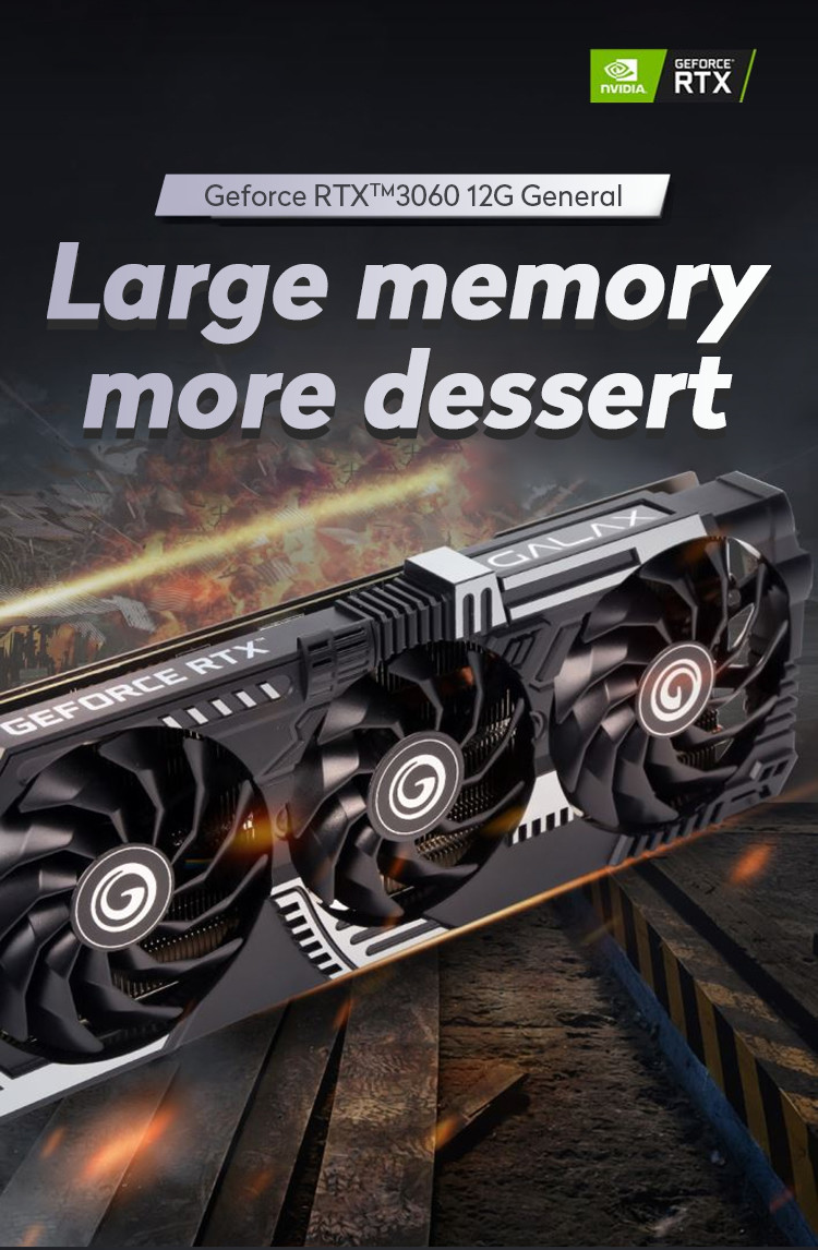 Desktop Gaming Graphics Card Geforce RTX 3060 12GB General N Card Nvidia Chip
