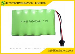 China 2400mah 7.2V 1.2 V Rechargeable Battery , AA NIMH Battery Pack Long Service Life wholesale