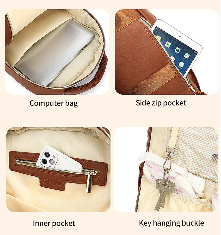 Factory Baby Diaper Bag Multi Function High Capacity Mummy Bag Changing Bag