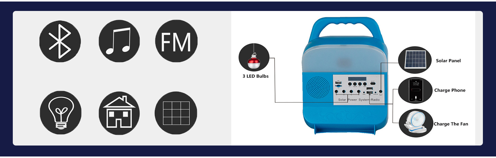 China Solar Home Kit Light Professional Manufacture New Design Solar Light System Solar Portable Power Station